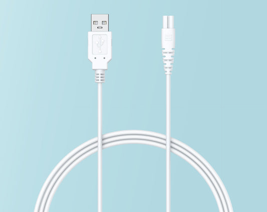 8-shaped port charging cable for dental flosser